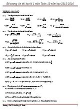 Đề cương ôn thi học kì 1 môn Toán 10